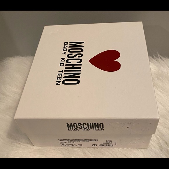 HOST PICK‼️Moschino Kid Rosso Red Leather Motor Boot Size 28 - Picture 10 of 11